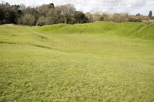 Roman amphitheatre, Cirencester, Gloucestershire, England, UK