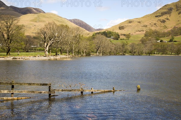 Landscape view of Lake Buttermere, Cumbria, England, UK