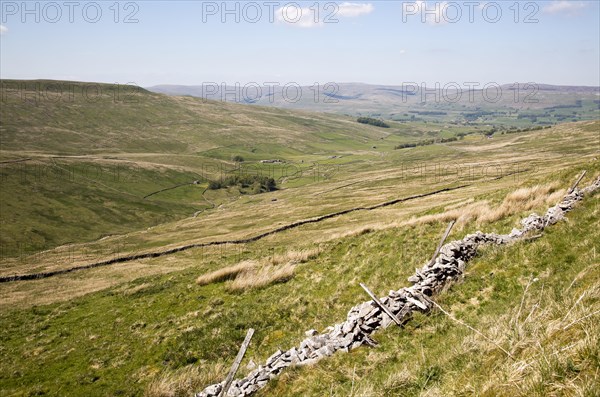 Moorland countryside in Sleddale valley, Yorkshire Dales national park, England, UK