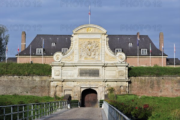 Entrance gate to the Vauban Citadel in Lille, France, Europe
