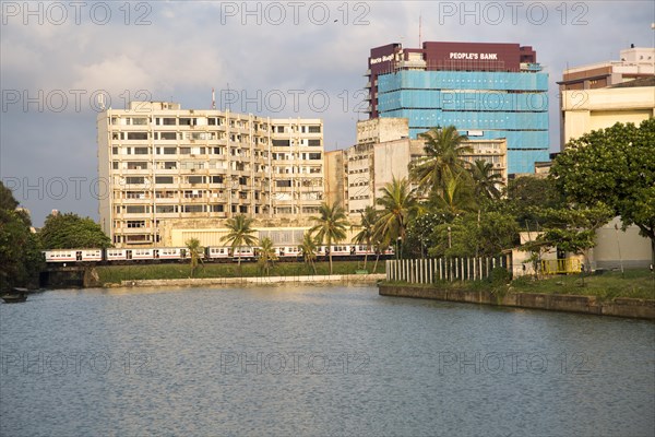 Waterfront construction project central Colombo, Sri Lanka, Asia