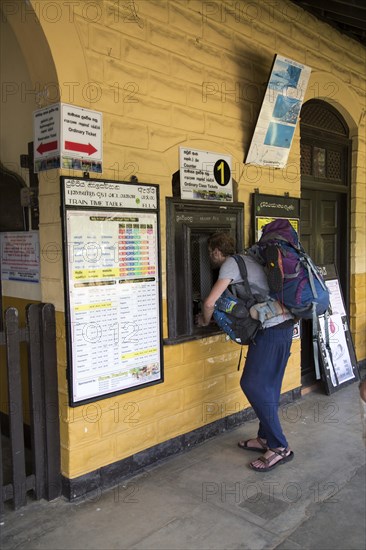 Railway station ticket office Ella, Badulla District, Uva Province, Sri Lanka, Asia