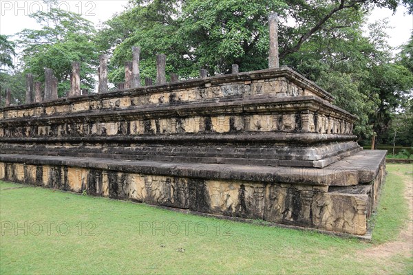 Council Chamber, Citadel, UNESCO World Heritage Site, the ancient city of Polonnaruwa, Sri Lanka, Asia