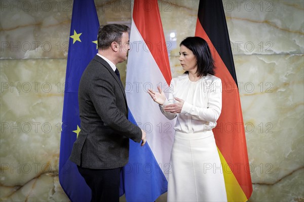 (R L) Annalena Baerbock, Federal Minister for Foreign Affairs, meets Xavier Bettel, Foreign Minister of the Grand Duchy of Luxembourg, for talks at the Federal Foreign Office in Berlin, 5 January 2024