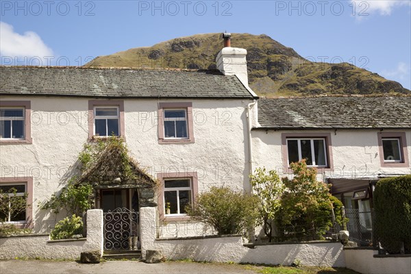 Houses in Buttermere village, Lake District national park, Cumbria, England, UK