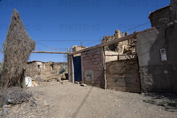 House destroyed by the earthquake, Amizmiz, Morocco, Africa