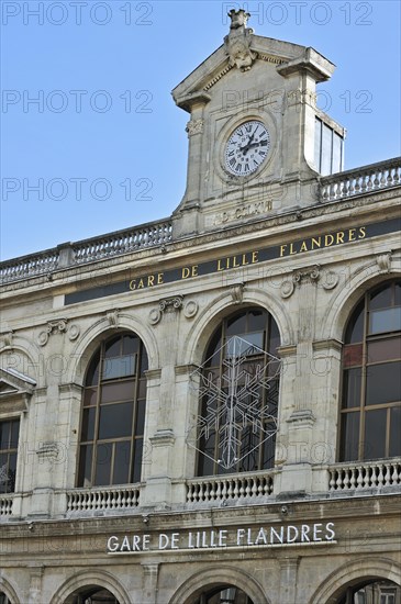 The railway station Gare de Lille-Flandres at Lille, France, Europe