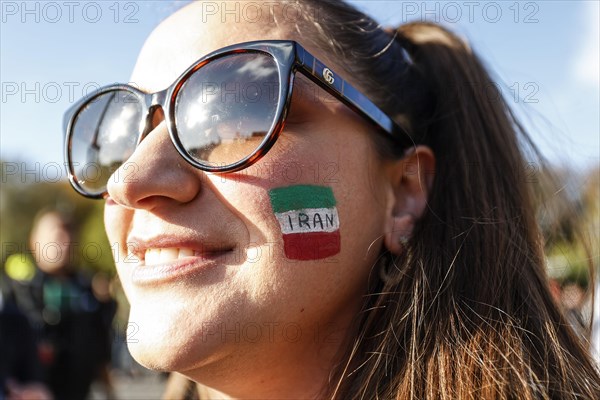 Iranians demonstrate in Berlin to support the protests in Iran. The demonstration was called by the Woman Life Freedom Collective, Berlin, 22.10.2022