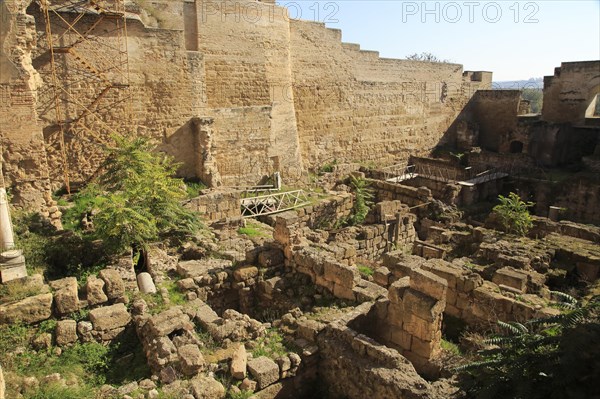 Roman archaeological site in the Alcazar de los Reyes Cristianos, Alcazar, Cordoba, Spain, Europe