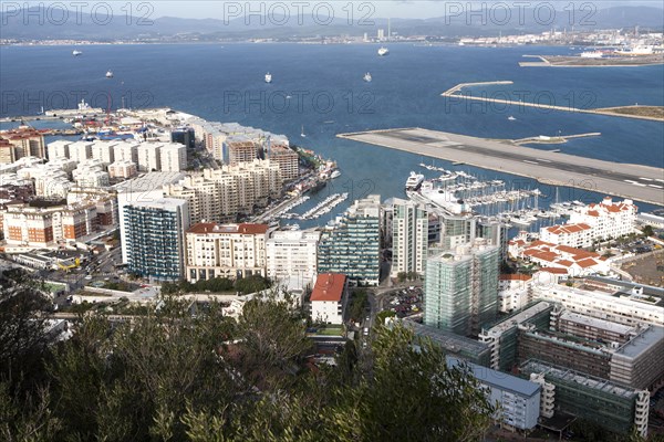 High density modern apartment block housing, Gibraltar, British overseas territory in southern Europe, Europe