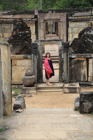 Hatadage building, The Quadrangle, UNESCO World Heritage Site, the ancient city of Polonnaruwa, Sri Lanka, Asia