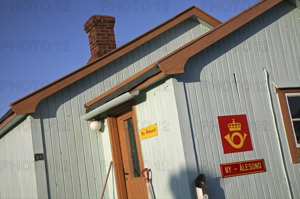 World's northern-most post office in Ny Alesund, former mining village on Spitsbergen, Svalbard, Norway, Europe