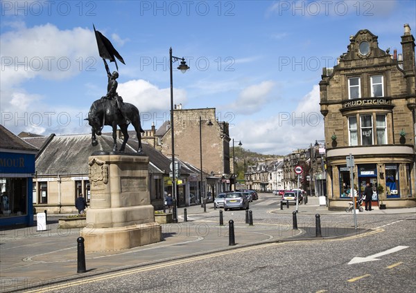 1514 Memorial statue, Hawick, Roxburghshire, Scotland, UK