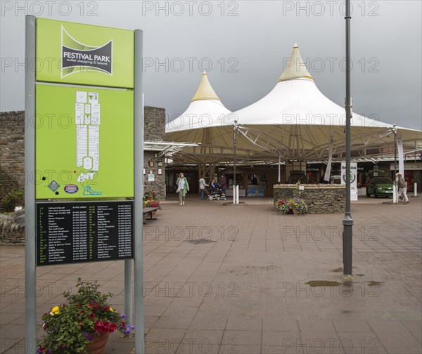 Festival Park shopping centre, Ebbw Vale, Blaenau Gwent, South Wales, UK
