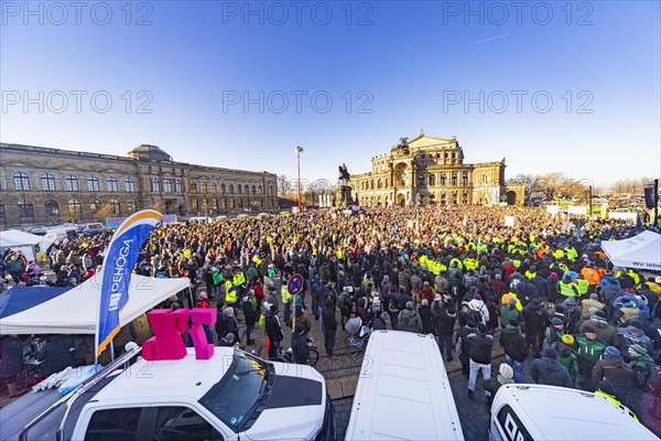 Farmers' protest action, Dresden, Saxony, Germany, Europe