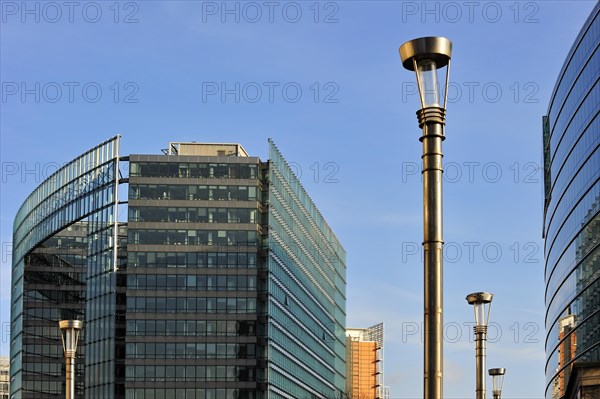 The Charlemagne building, a high-rise in the European Quarter of Brussels, which houses the Directorate-General for Trade and the Directorate General for Enlargement of the European Commission, Belgium, Europe