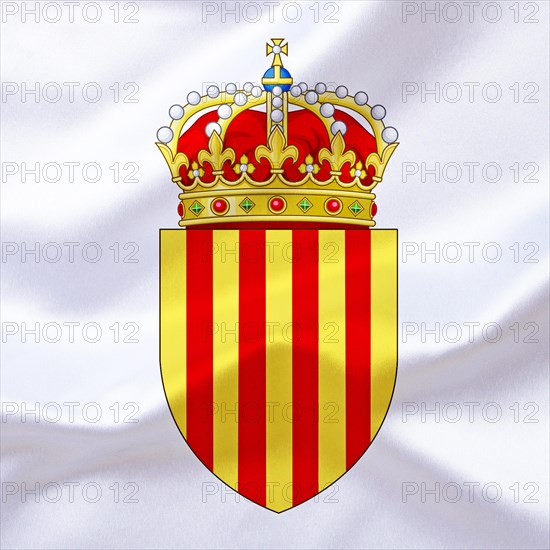 The coat of arms of Catalonia, Spain, Studio, Europe