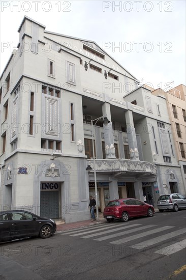 Monumental cinema 1930s Art Deco style Melilla, Spanish territory in north Africa, Spain architect Lorenzo Ros Costa