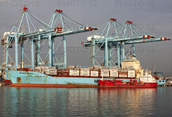 APM Terminals container ship port at Algeciras, Cadiz Province, Spain, Europe