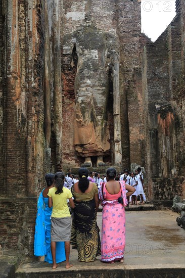 UNESCO World Heritage Site, ancient city Polonnaruwa, Sri Lanka, Asia, Lankatilaka building, Alahana Pirivena complex, Asia