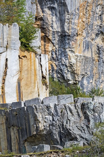 Carriere royale de l'Espiadet, Carriere du Roy, marble quarry at Payolle, Haute-Bigorre, Hautes-Pyrenees, France, Europe