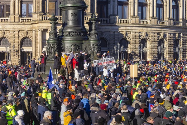 Farmers' protest action, Dresden, Saxony, Germany, Europe