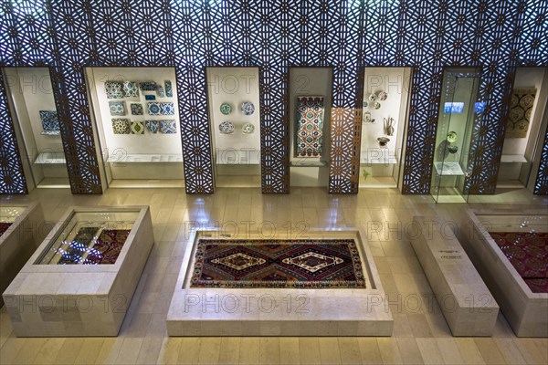 Carpets from the Islamic world in the Cinquantenaire Museum in Brussels, Belgium, Europe