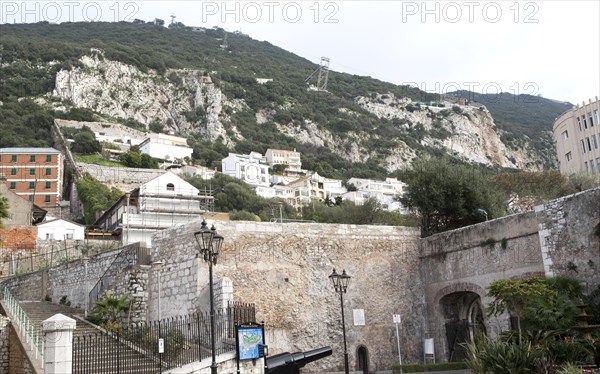 Cable car Gibraltar, British terroritory in southern Europe