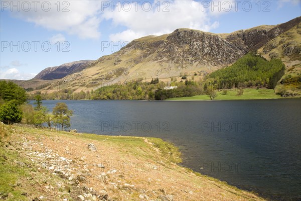 Landscape view of Lake Buttermere, Cumbria, England, UK