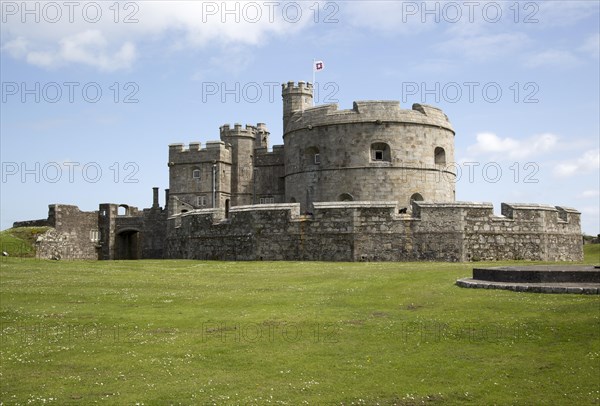 Historic buildings at Pendennis Castle, Falmouth, Cornwall, England, UK