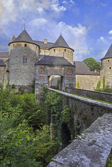 Chateau de Corroy-le-Chateau, 13th century medieval castle near Gembloux in the province of Namur, Wallonia, Belgium, Europe