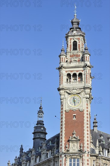 Bell tower of Chamber of Commerce at Lille, France, Europe