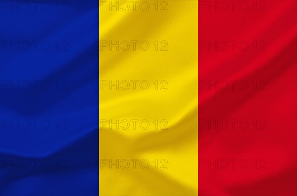 The flag of Chad in Central Africa, Studio