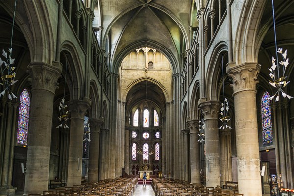 Notre-Dame de Semur-en-Auxois Cathedral, Dijon, Cote d'Or department, Bourgogne-Franche-Comte, Burgundy, France, Europe