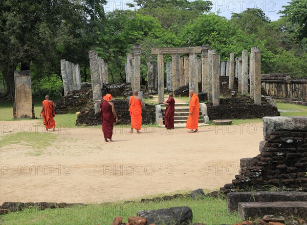 Atadage building in The Quadrangle, UNESCO World Heritage Site, the ancient city of Polonnaruwa, Sri Lanka, Asia