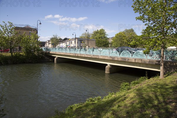 Bridge crossing River Avon, Chippenham, Wiltshire, England, UK built circa 1966