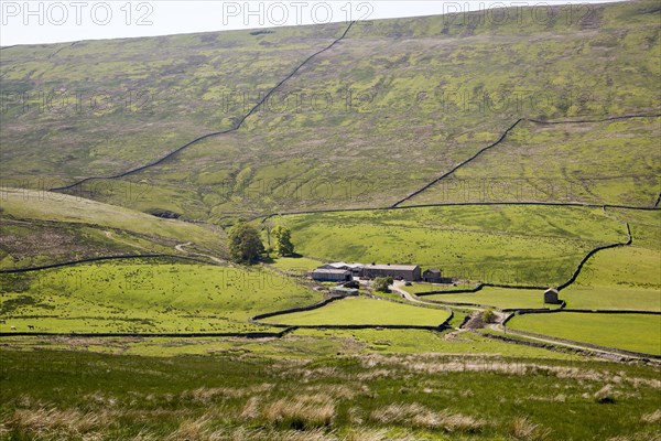 Farmhouse at Duerley Bottom, Sleddale, Yorkshire Dales national park, England, UK