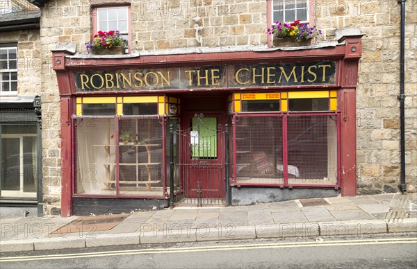 Closed shop in Blaenavon World Heritage town, Torfaen, Monmouthshire, South Wales, UK