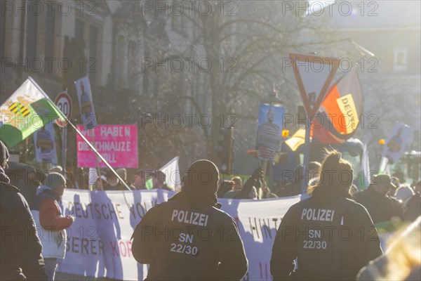 Farmers' protest action, Dresden, Saxony, Germany, Europe