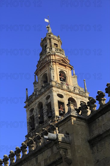 Cathedral belfry bell tower, Toree del Laminar, Great Mosque, Cordoba, Spain, Europe