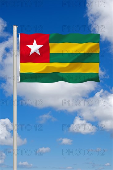 The flag of Togo, Africa, West Africa, Studio