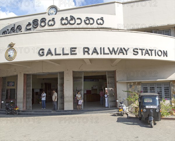 Exterior of Galle Railway station, Sri Lanka, Asia