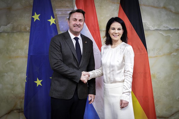 (R L) Annalena Baerbock, Federal Minister for Foreign Affairs, meets Xavier Bettel, Foreign Minister of the Grand Duchy of Luxembourg, for talks at the Federal Foreign Office in Berlin, 5 January 2024