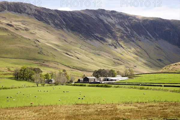 Honister Pass valley, Gatesgarth, Lake District national park, Cumbria, England, UK