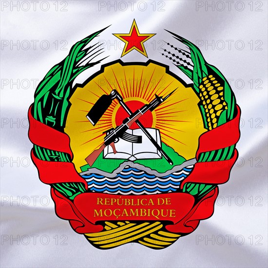 Africa, African Union, the coat of arms of Mozambique, Studio