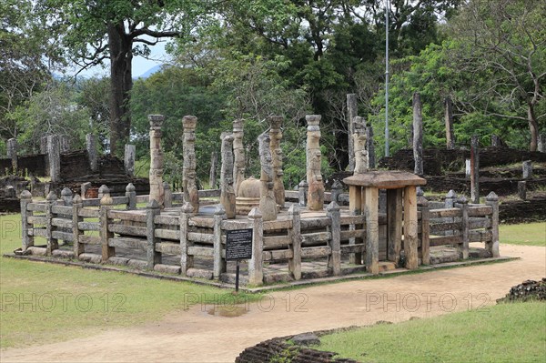 The Lotus Mandapa building, The Quadrangle, UNESCO World Heritage Site, the ancient city of Polonnaruwa, Sri Lanka, Asia