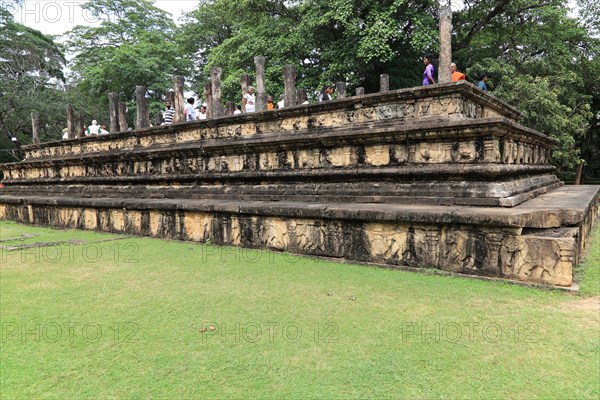 Council Chamber, Citadel, UNESCO World Heritage Site, the ancient city of Polonnaruwa, Sri Lanka, Asia