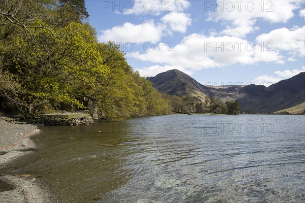 Landscape view of Lake Buttermere, Cumbria, England, UK