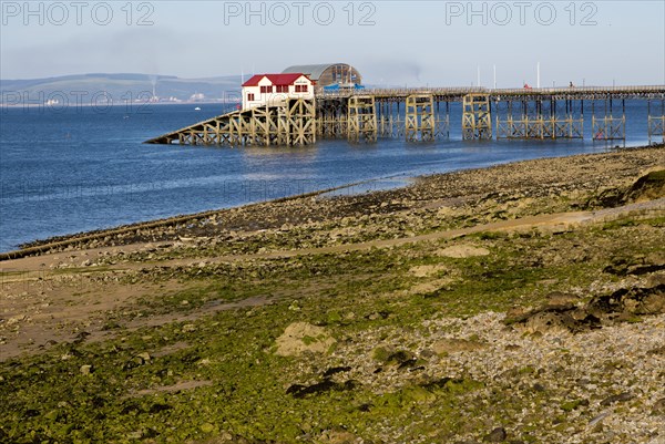 Pier and lifeboat station, Mumbles, Gower peninsula, near Swansea, South Wales, UK