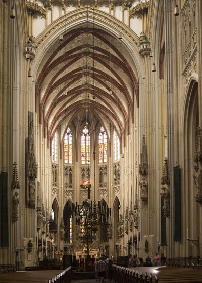 Interior of Saint John cathedral church, 's-Hertogenbosch, Den Bosch, North Brabant province, Netherlands